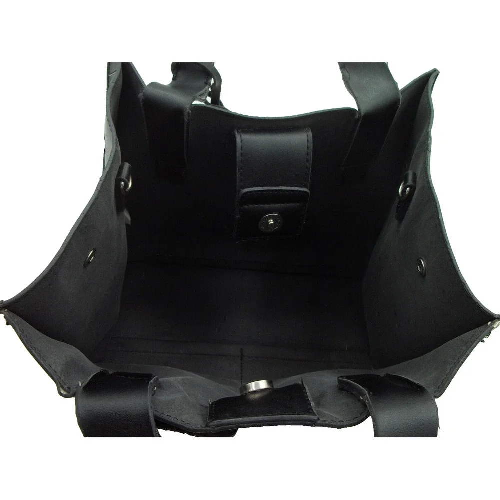 London Fog Faux‎ Leather Satchel Handbag - Black/ White for women